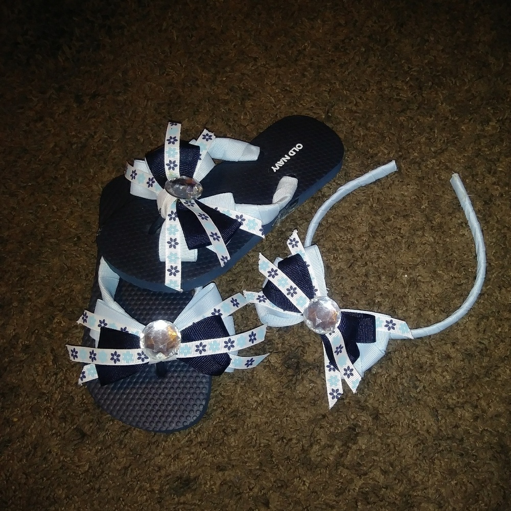 Old navy hand decorated sandals